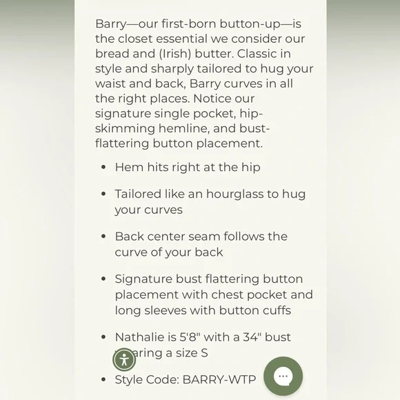 Frank & Eileen Barry Blue and white pinstripe shirt XS - Picture 11 of 11